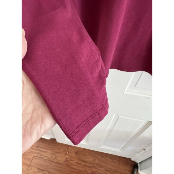 Susan Graver Weekend Essentials Women’s Sz L Raspberry Pullover Butter Top - Picture 3 of 6